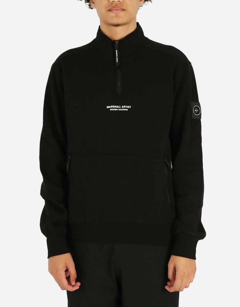 Siren Quarter Zip Black Sweatshirt