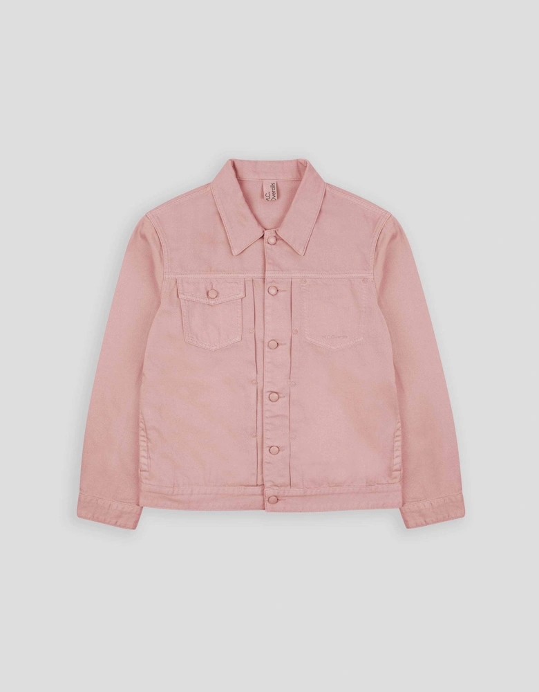 Denim Battle Jacket Dusty Pink