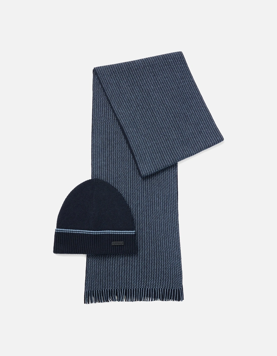 Boss Mind Hat And Scarf Set Dark Blue, 3 of 2