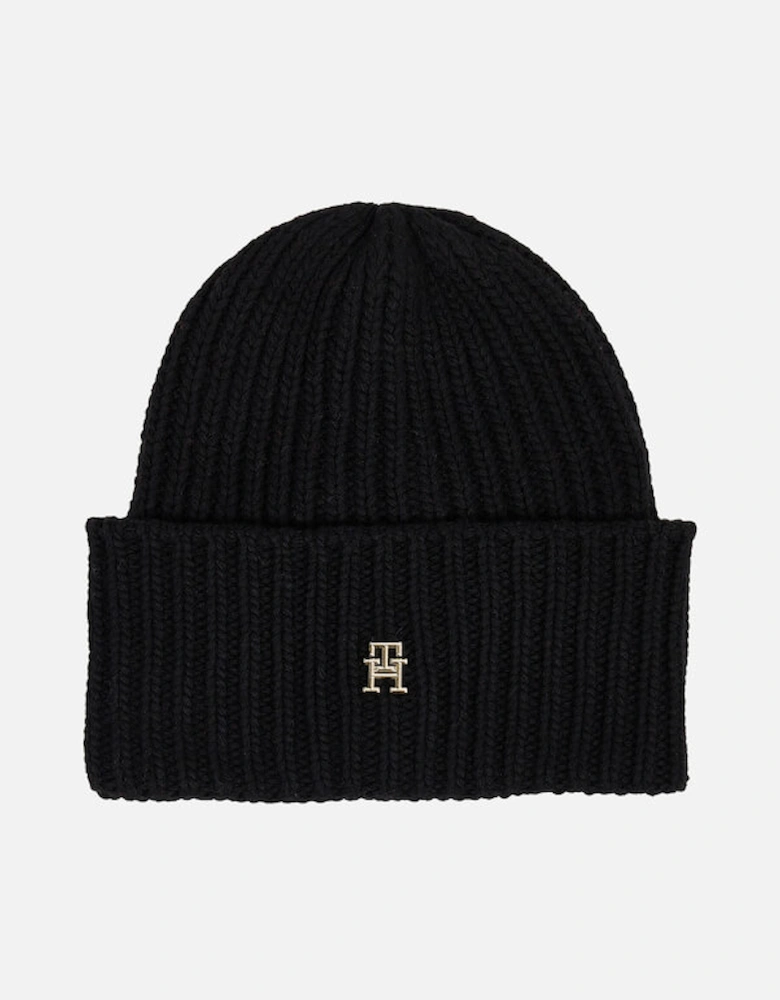Limitless Chic Logo Ribbed-Knit Beanie