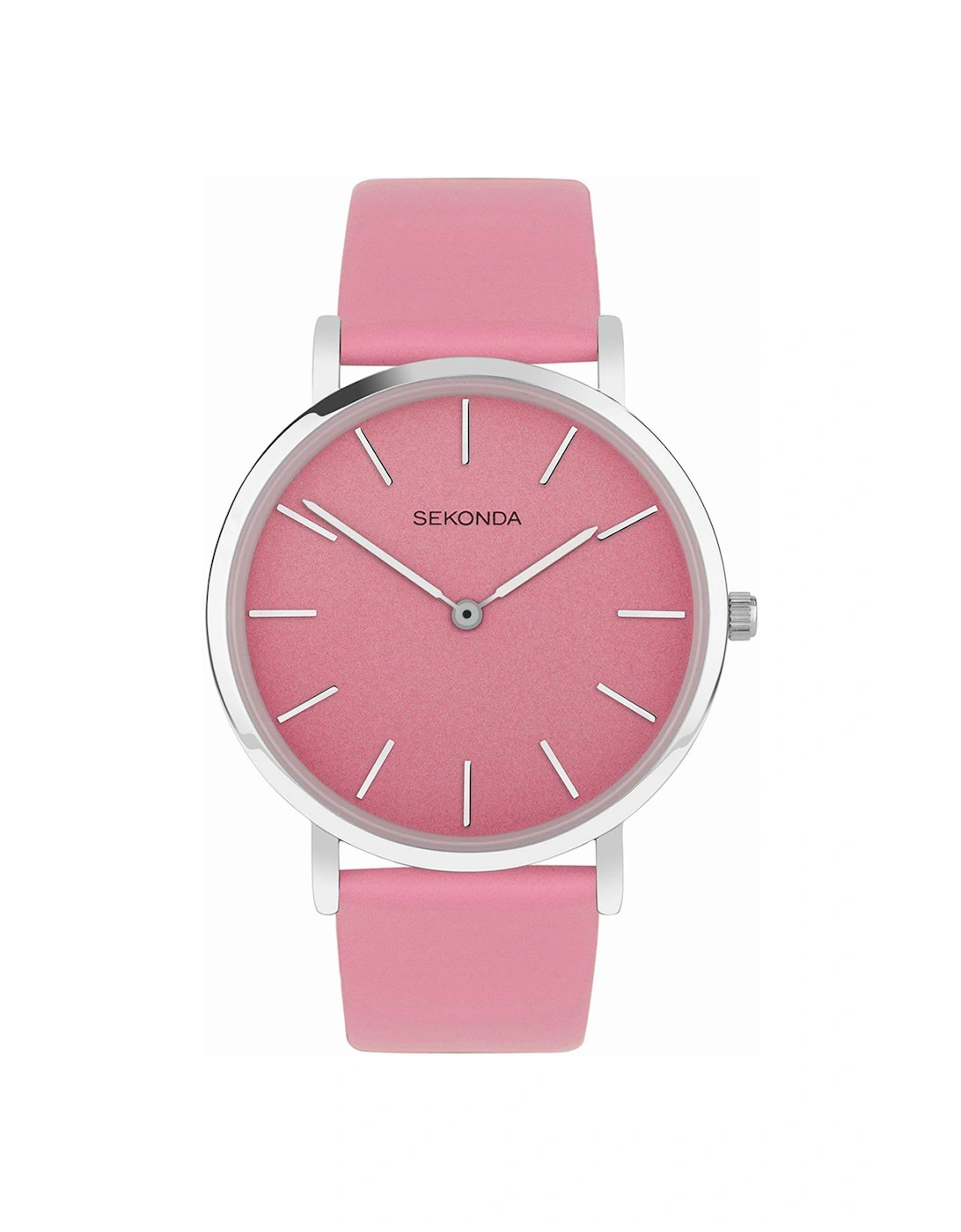 Ladies Minimal Freya Pink Leather Strap Watch, 2 of 1
