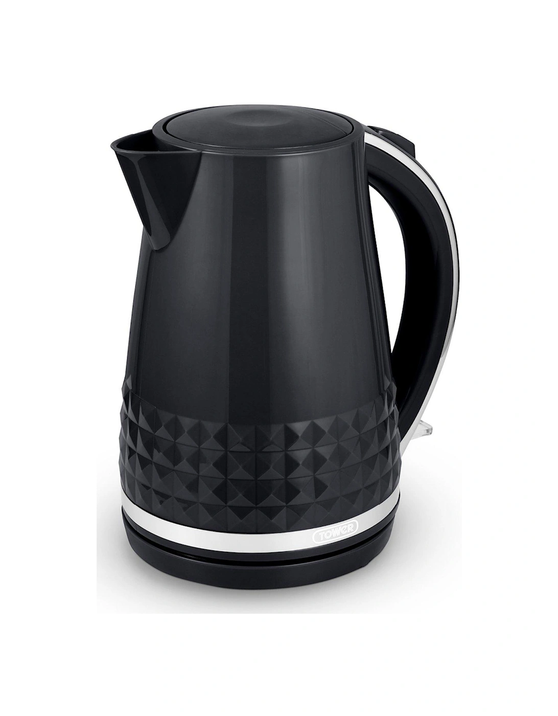 T10075BLK Solitaire Kettle with 360° Swivel Base, Cord Storage, 1.5L, 3KW - Black and Chrome Accents, 2 of 1