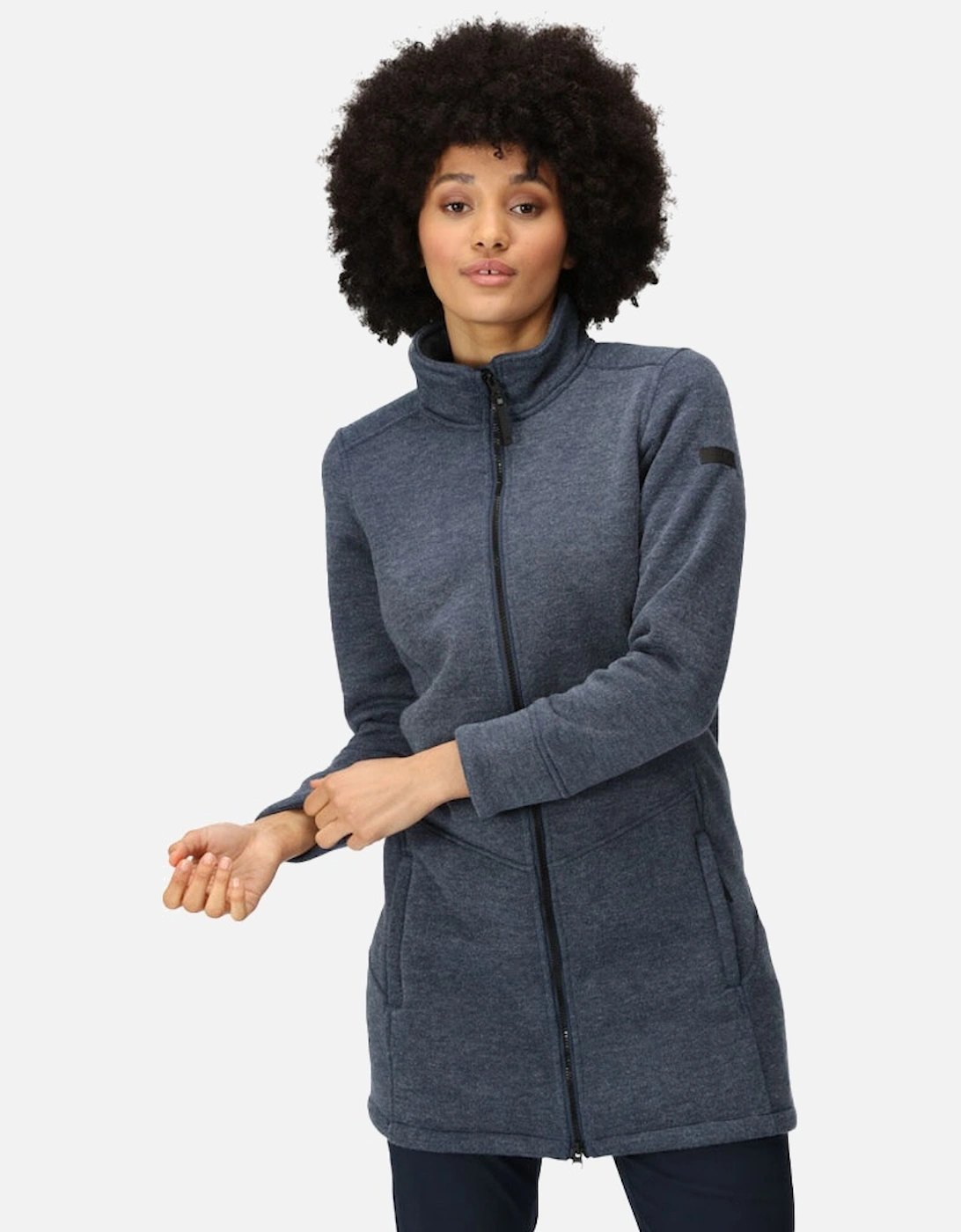Womens Anderby Full Zip Longline Fleece Jacket, 7 of 6