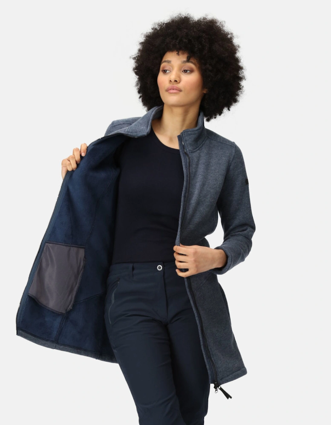 Womens Anderby Full Zip Longline Fleece Jacket