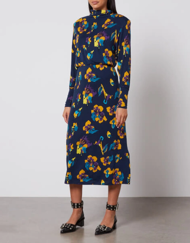MAX&Co. Oliver Floral-Print Jersey Midi Dress