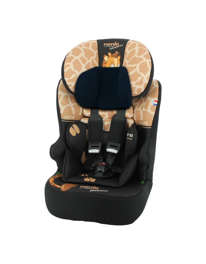 Giraffe Adventure Race I High Back Booster Car Seat - 76-140cm (9 months to 12 years) - Belt Fit