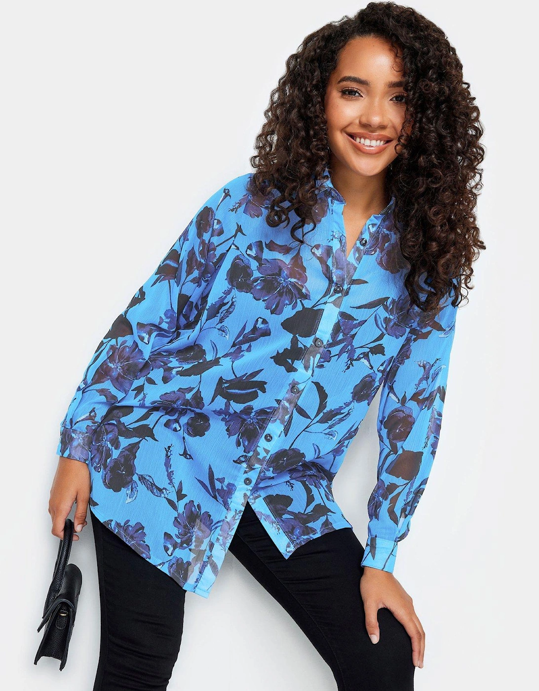 Floral Long Line Shirt, 2 of 1