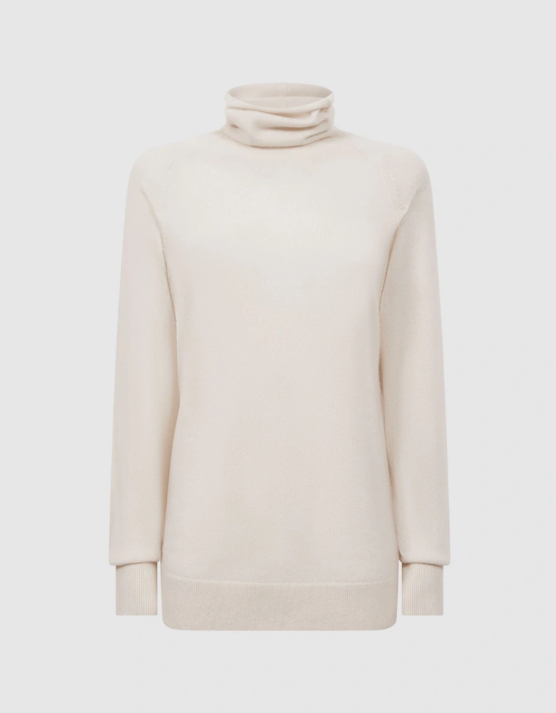 Relaxed Cashmere Roll Neck Top