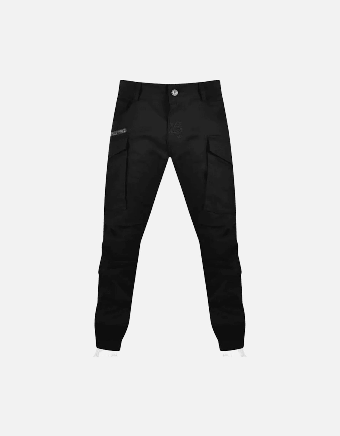 Canvas Zip Black Cargo Pant, 4 of 3