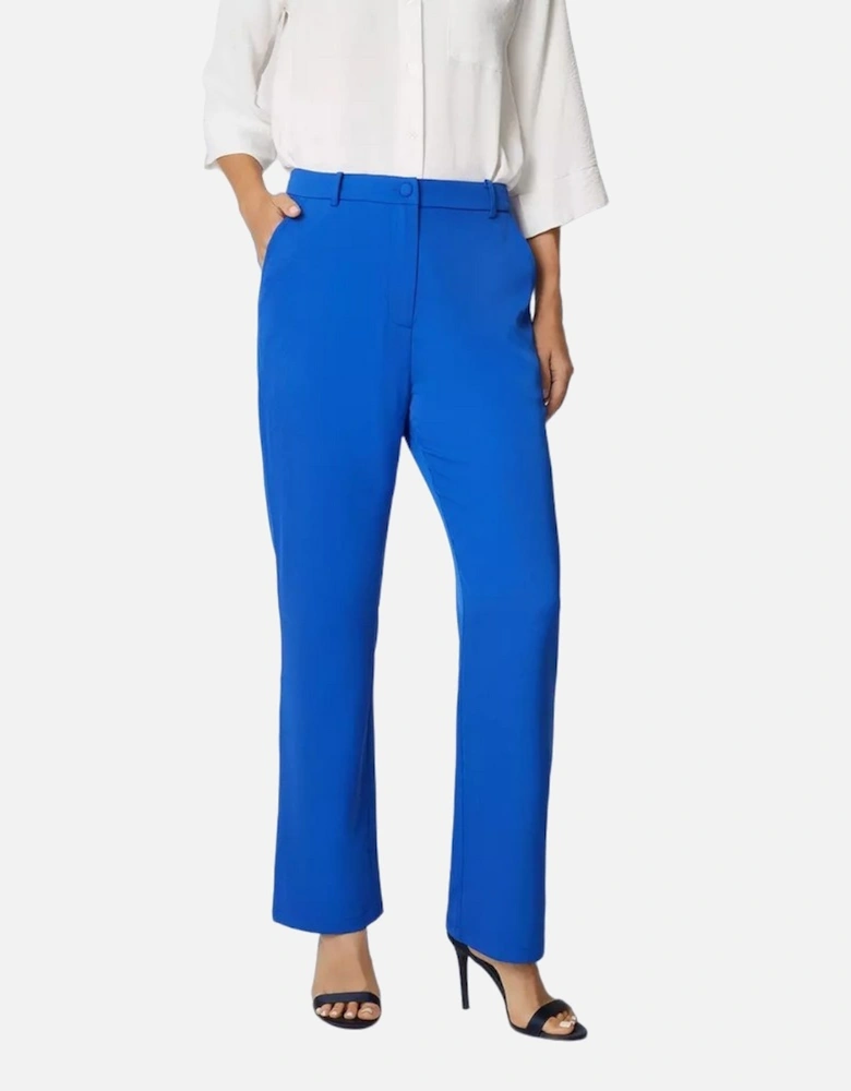 Womens/Ladies High Waist Tapered Trousers