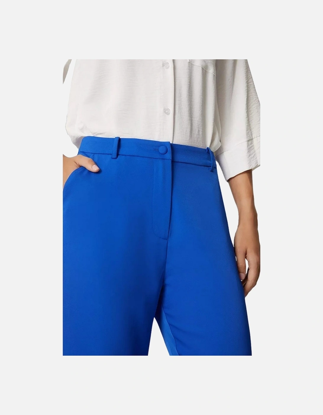 Womens/Ladies High Waist Tapered Trousers