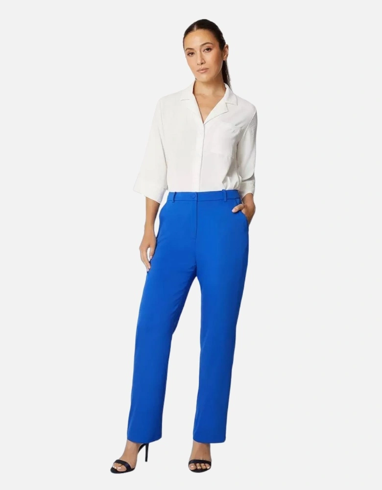 Womens/Ladies High Waist Tapered Trousers