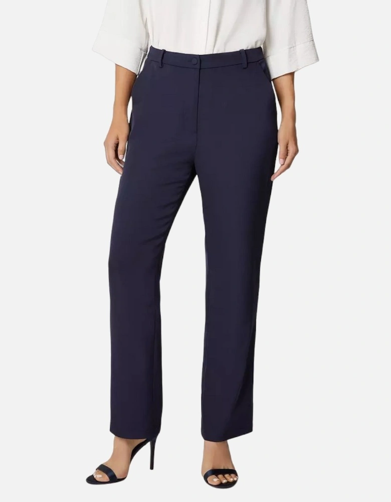 Womens/Ladies High Waist Tapered Trousers