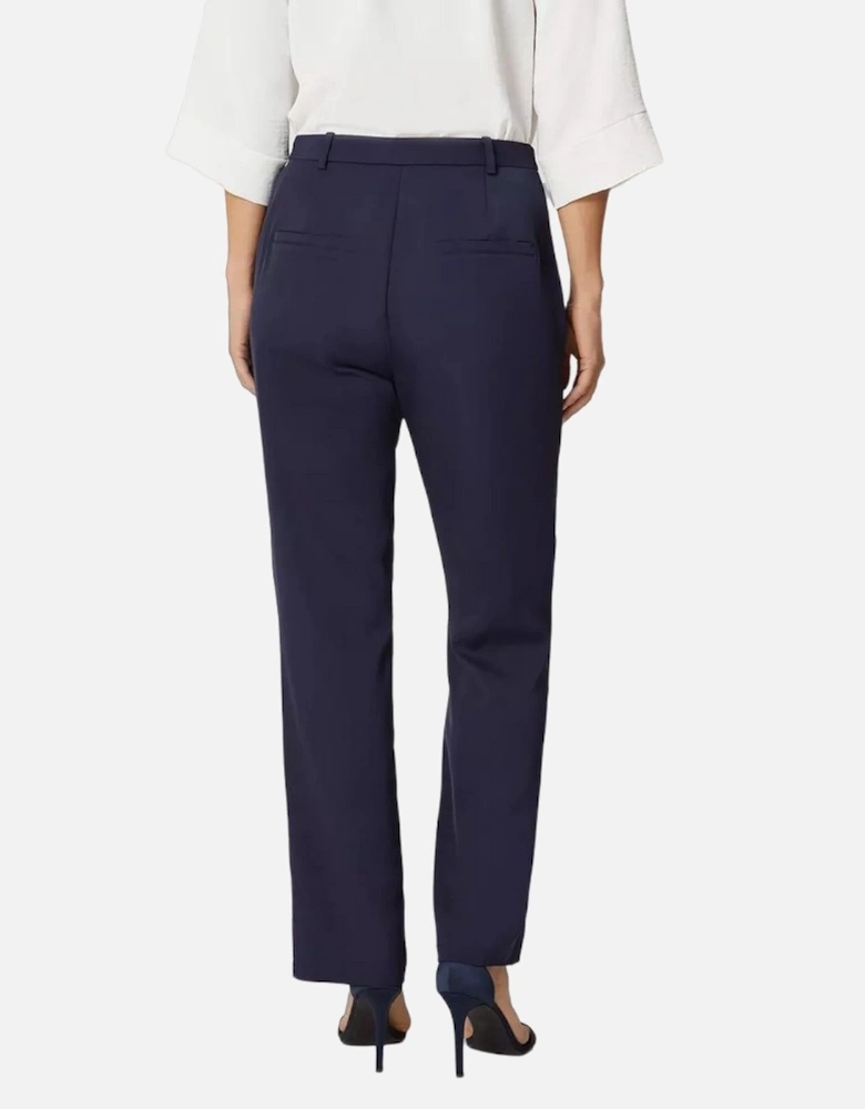 Womens/Ladies High Waist Tapered Trousers