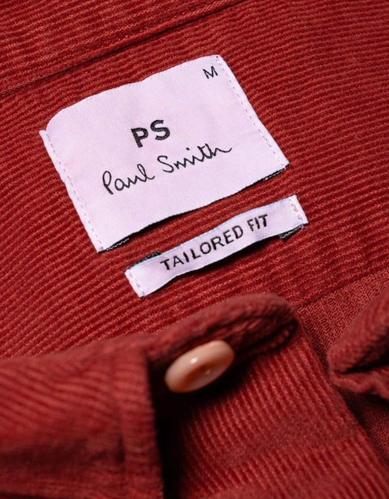 PS BD Tailored Fit Cord Shirt 27 Red