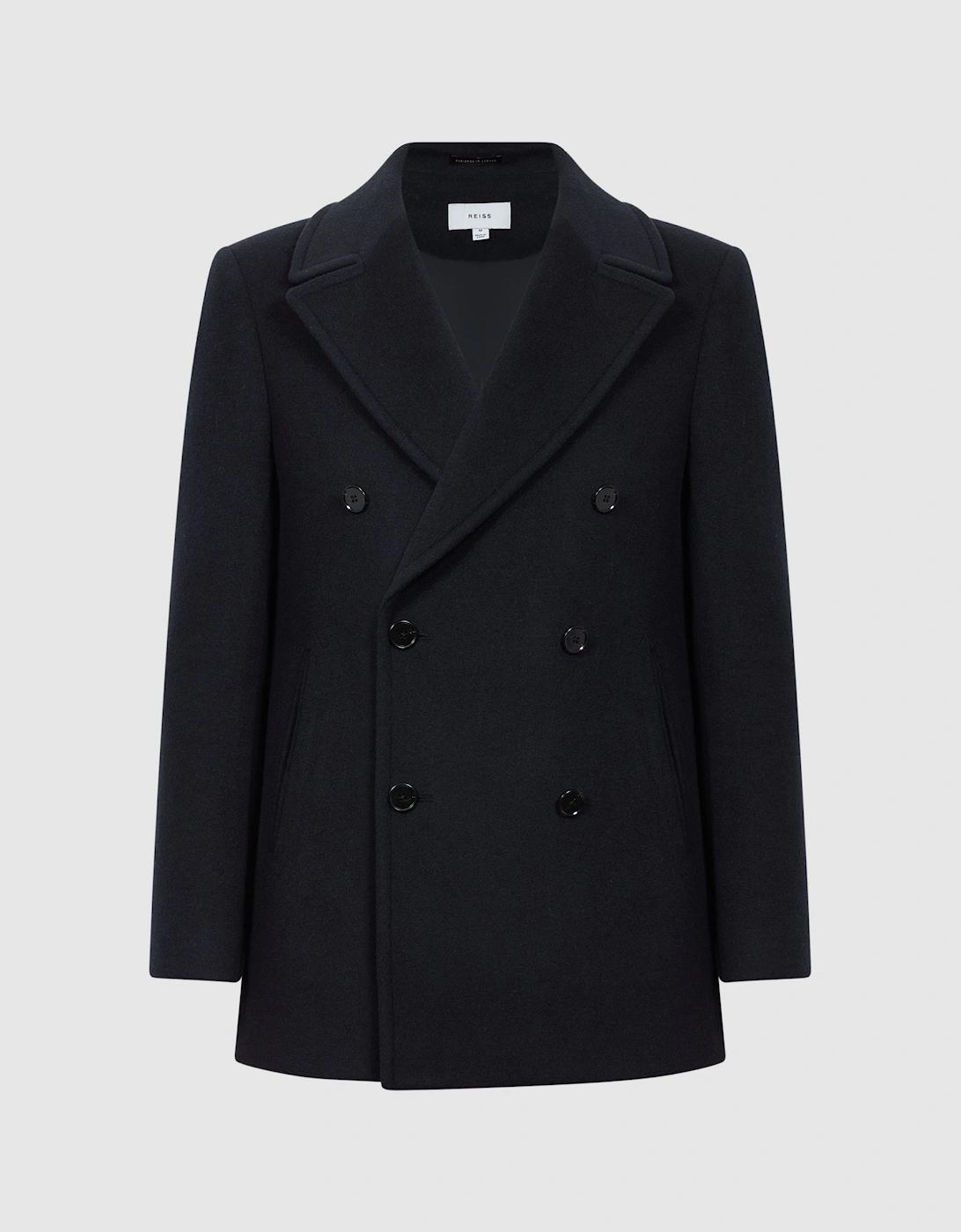 Wool Blend Double Breasted Peacoat, 2 of 1