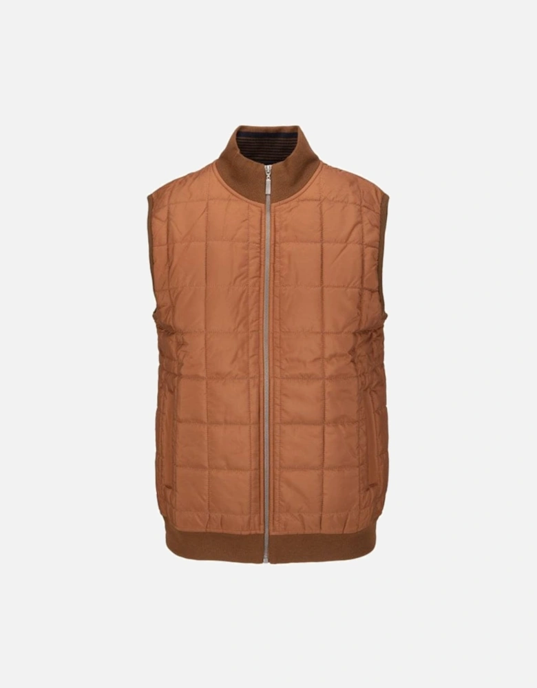 Quilted Gilet Camel