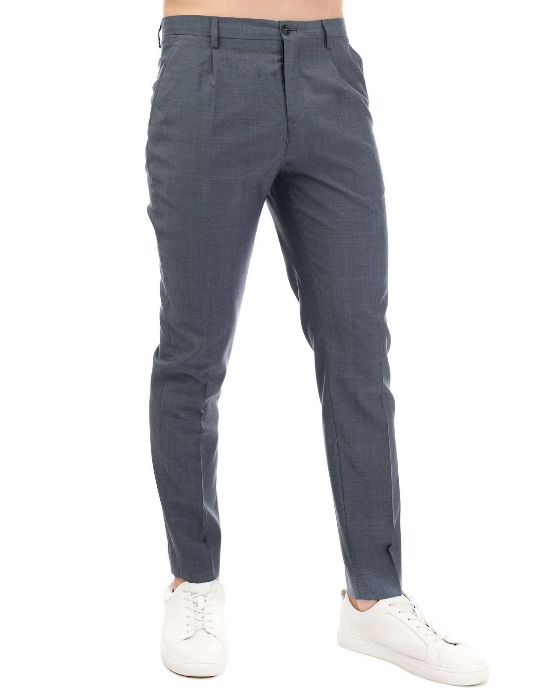 Mens Aller Slim Fit Mohair Look Trousers, 4 of 3