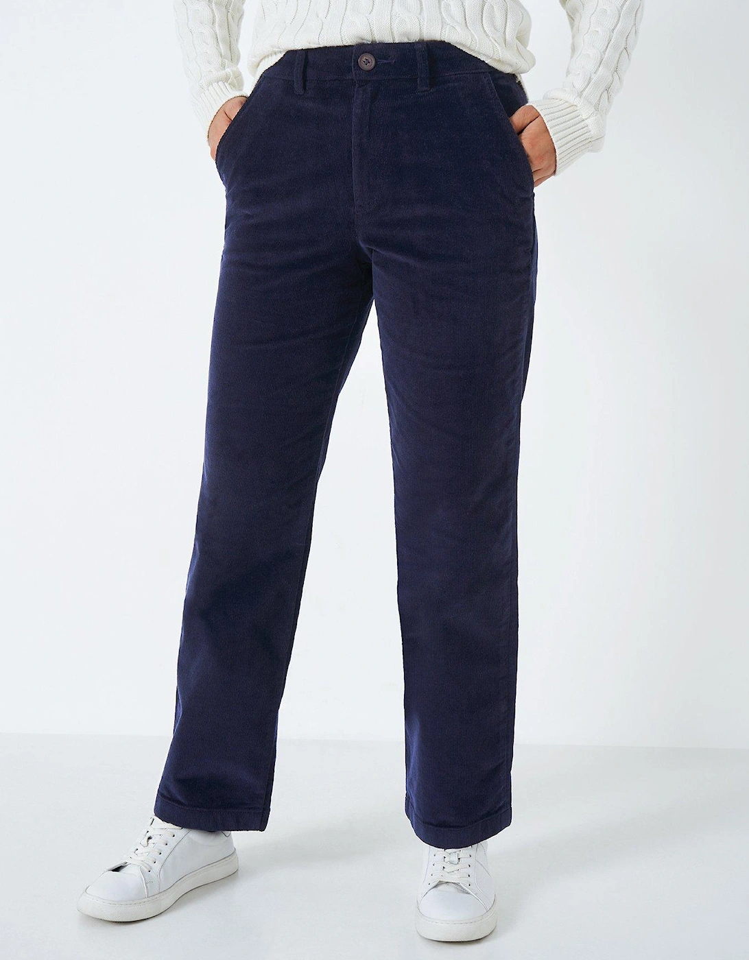 Cord Wide Leg Trouser - Navy, 3 of 2