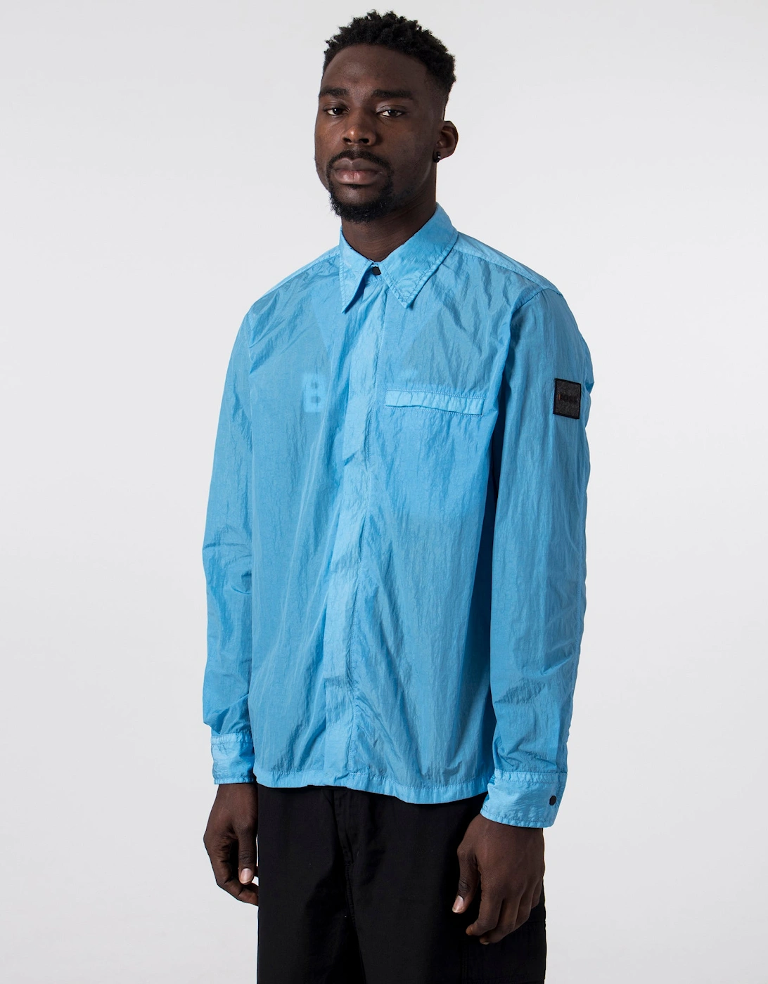 Garment-Dyed Laio Crinkled Overshirt, 6 of 5