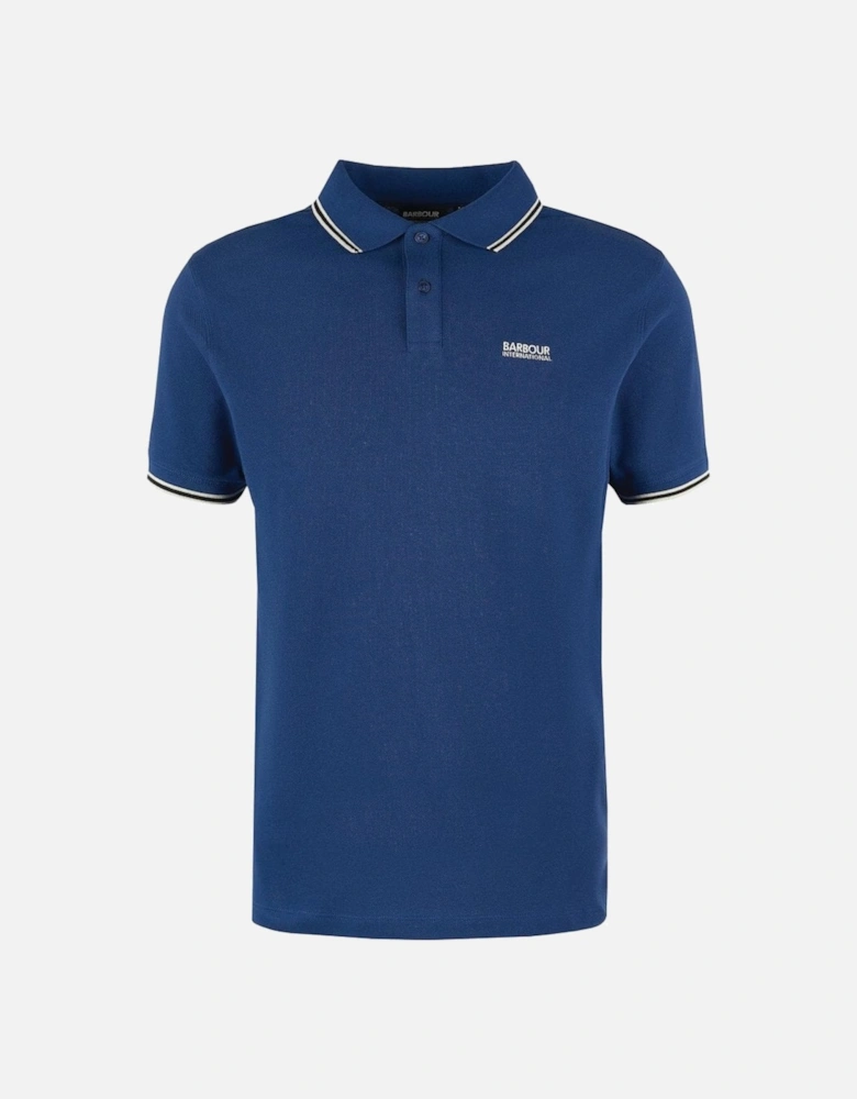 Men's Inky Blue Event Multi Tipped Polo Shirt