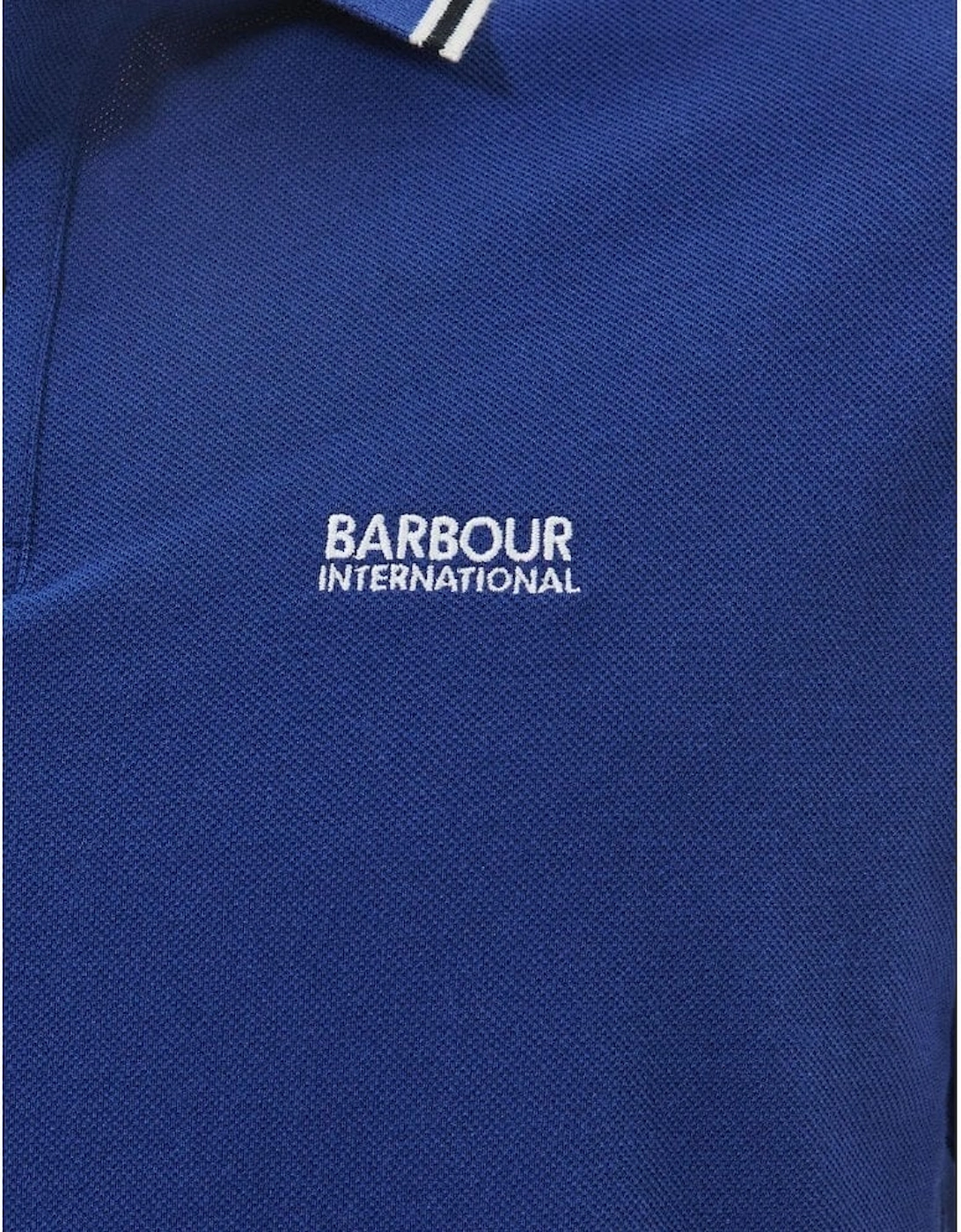 Men's Inky Blue Event Multi Tipped Polo Shirt