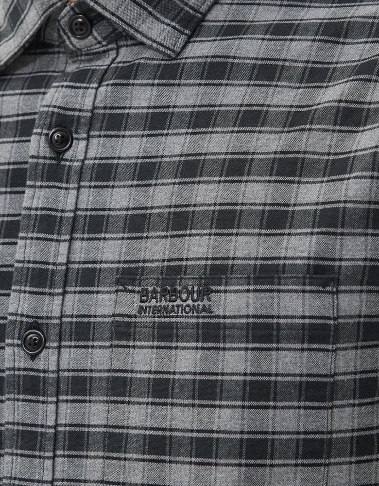 Men's Tailored Check Long Sleeved Cable Shirt