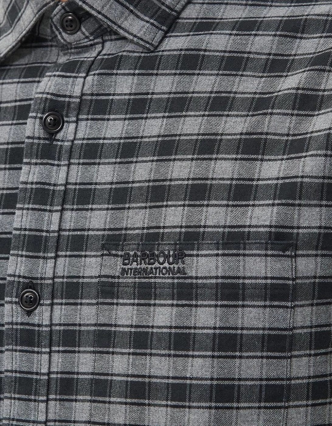 Men's Tailored Check Long Sleeved Cable Shirt