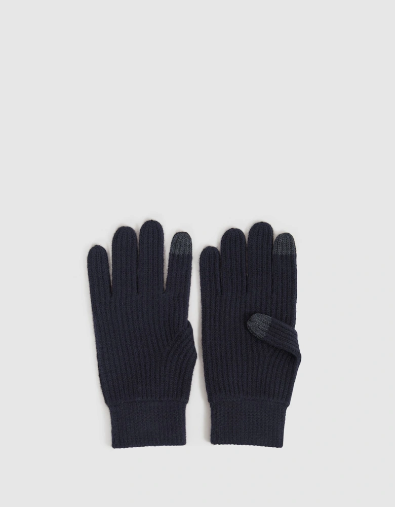 Merino Wool Ribbed Gloves