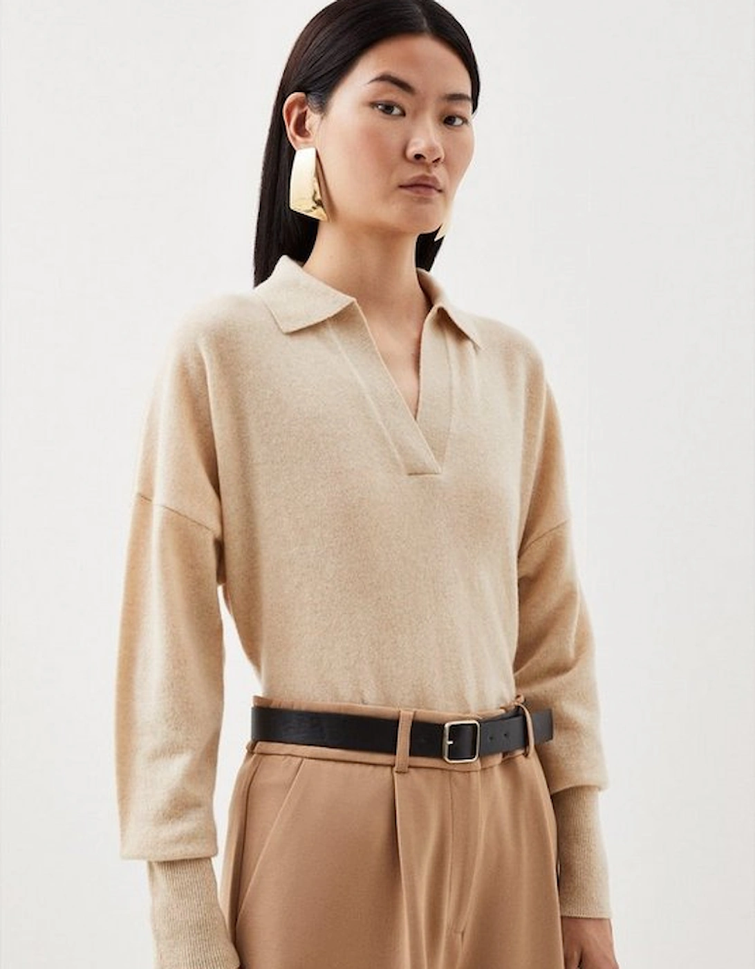 Cashmere Collared Knit Jumper, 5 of 4