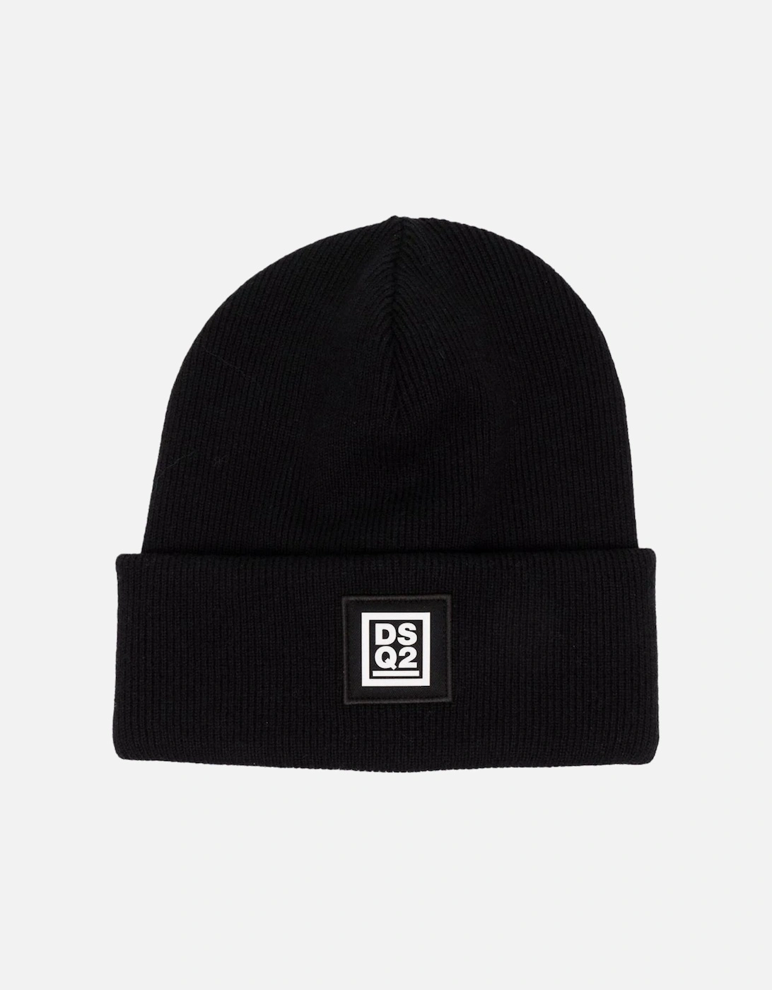 Logo Patch Knitted Beanie Black, 3 of 2