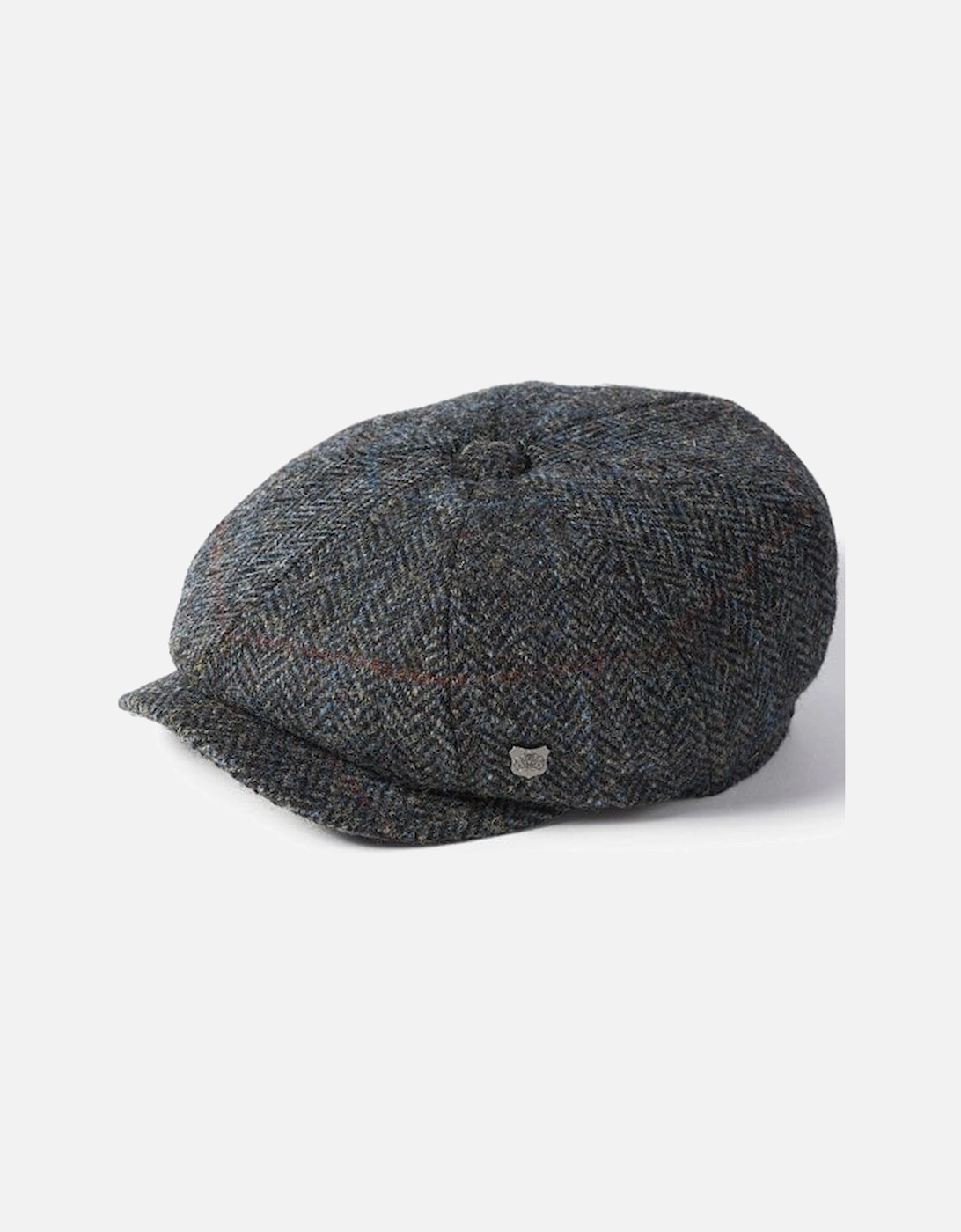 Hats Harris Tweed Herringbone Carloway Newsboy Cap Grey/blue, 2 of 1