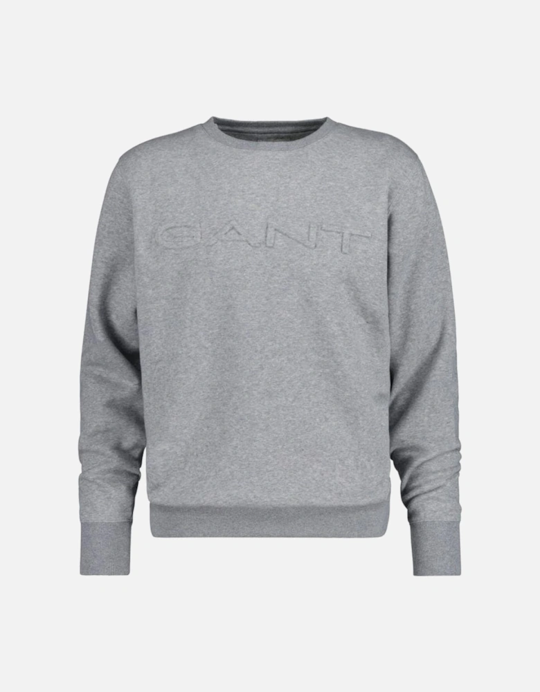 Mens Embossed Crew Neck Sweatshirt