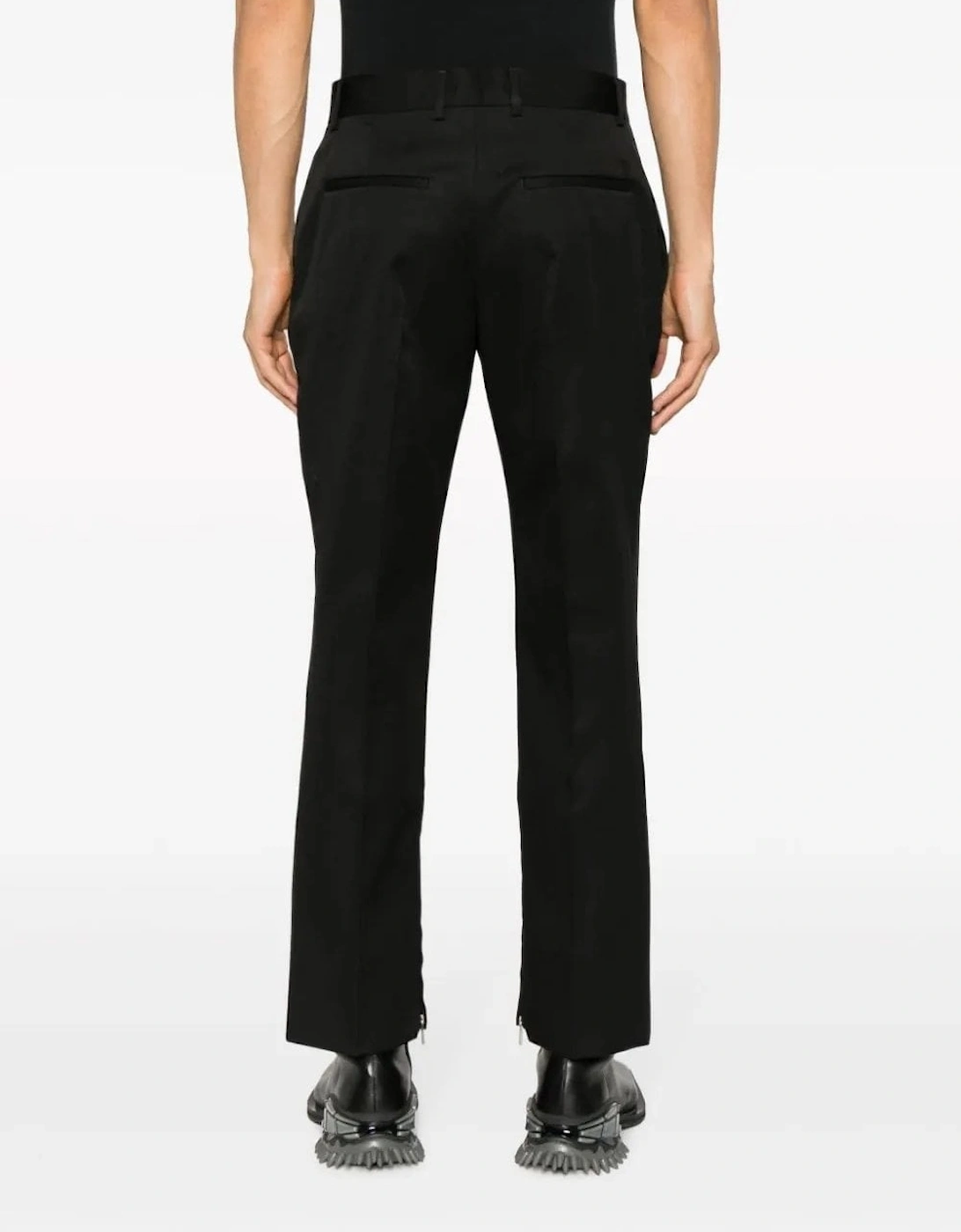 OW Slim Zip Detail Pants Black