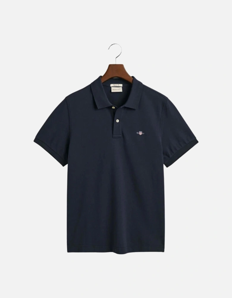 Reg Shield SS Pique Polo - Evening Blue