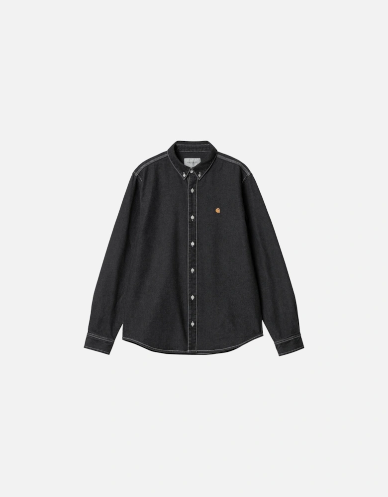 LS Weldon Shirt - Black Stone Washed