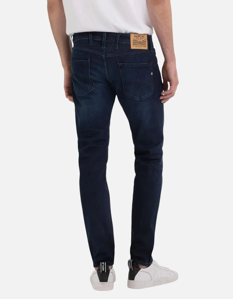 ANBASS Slim Power Stretch 99 Denim - Dark Blue