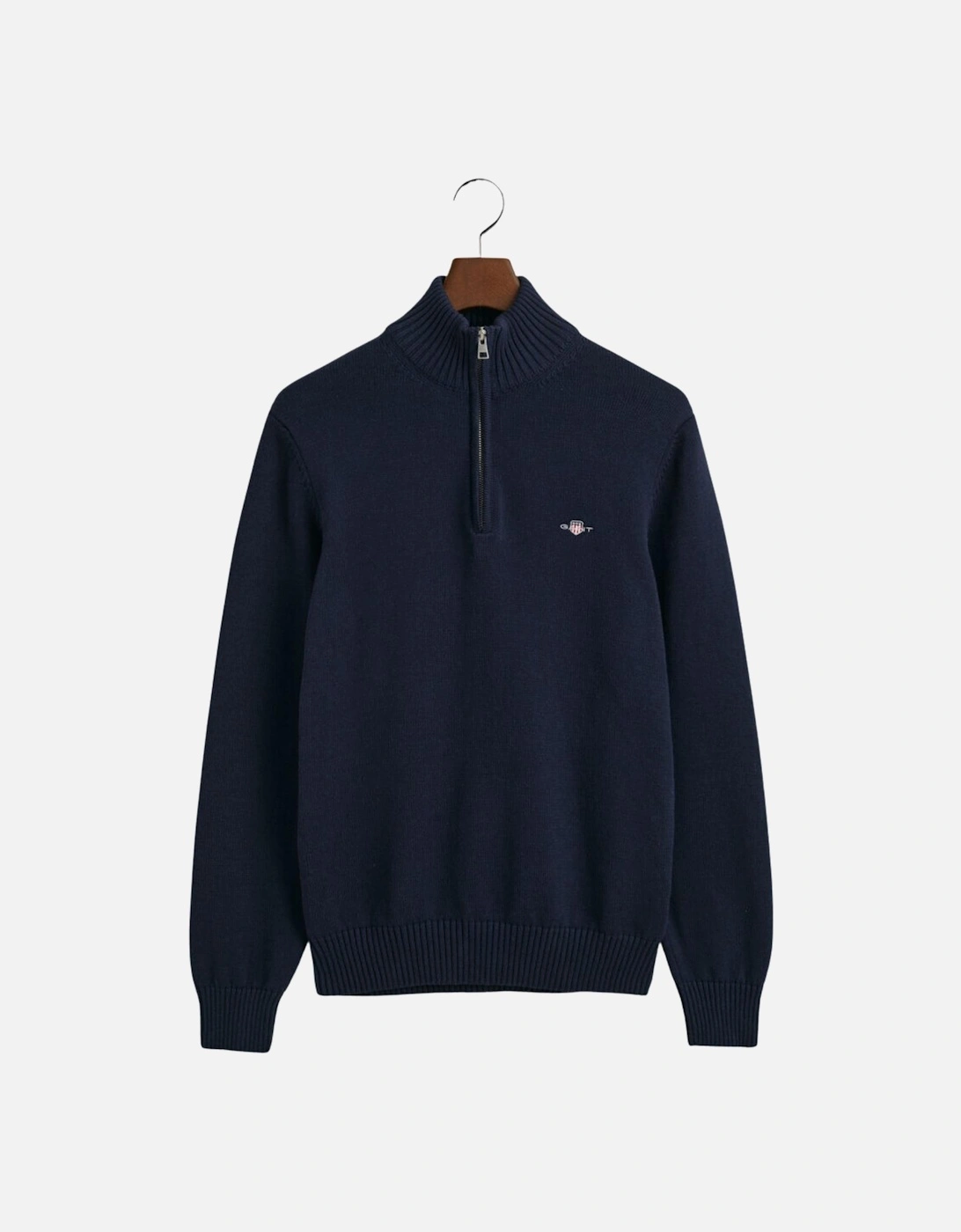 GANT Men's Casual Cotton Half Zip - Evening Blue - Navy - Size: 40