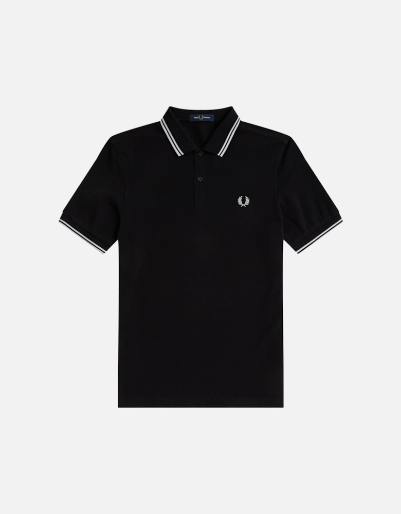 M3600 Twin Tipped FP SS Polo - Black/White