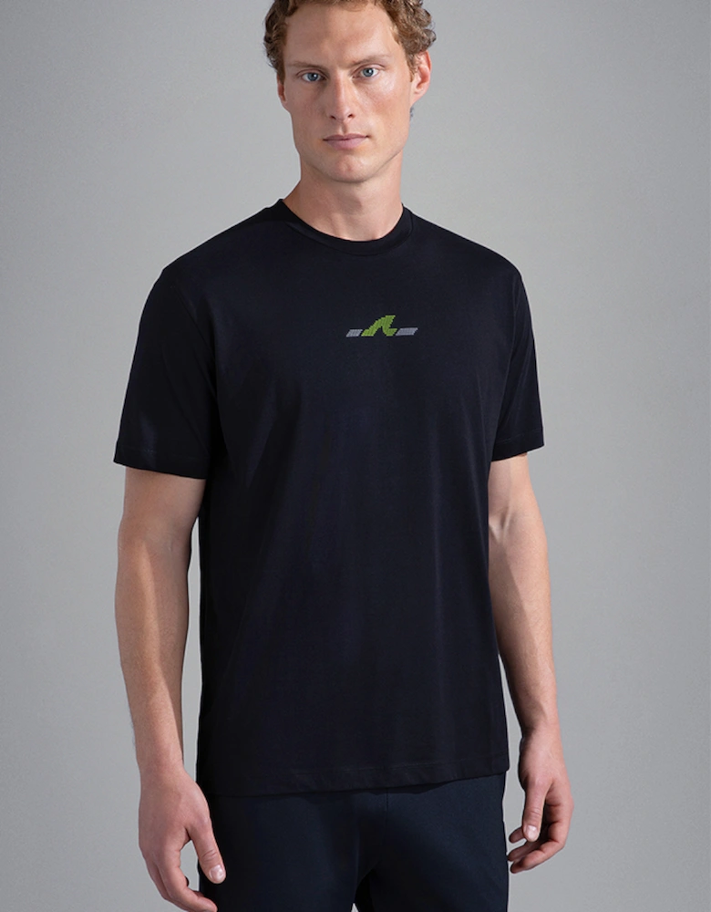 Men's Cotton T-Shirt with Microinjection Logo