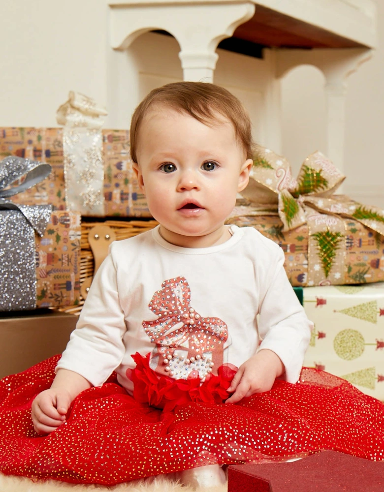 Baby Red Gift Skirt Set