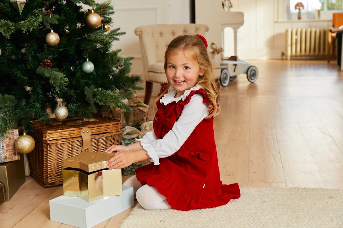 Red Bow Dress Set and Headband