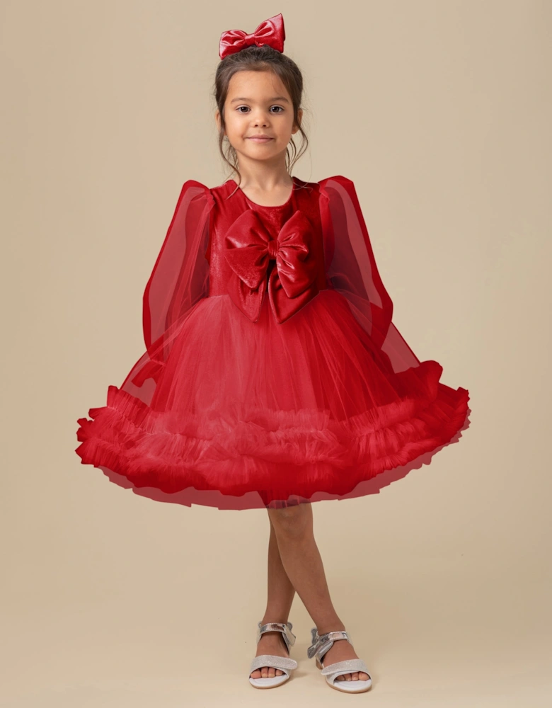 Red Tutu Dress and Hair Bow