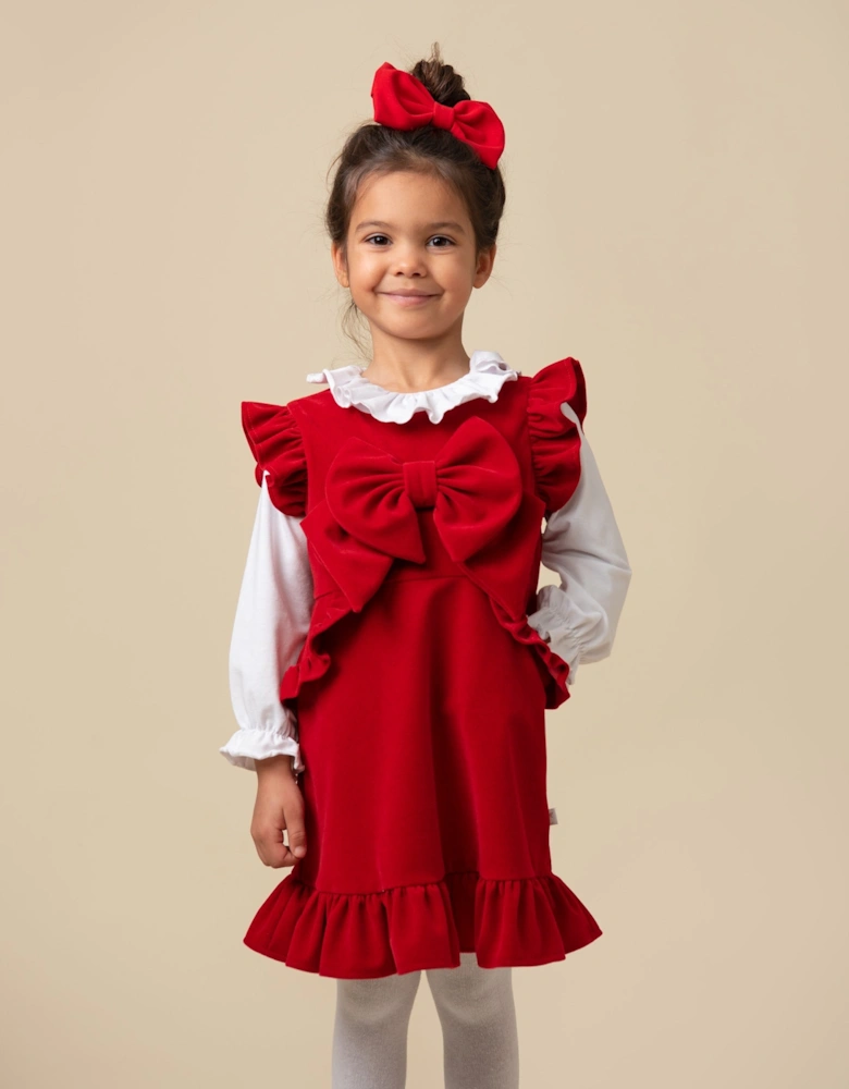 Red Bow Dress Set and Headband