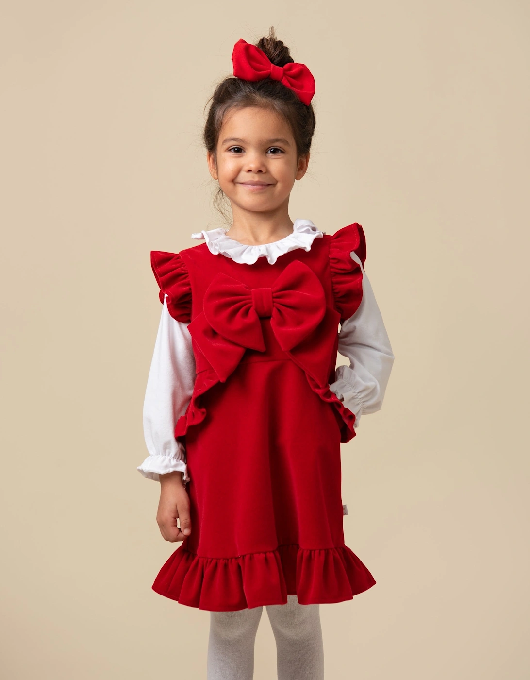 Red Bow Dress Set and Headband, 7 of 6