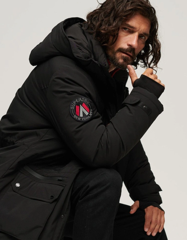 Men's City Padded Parka Jacket Black