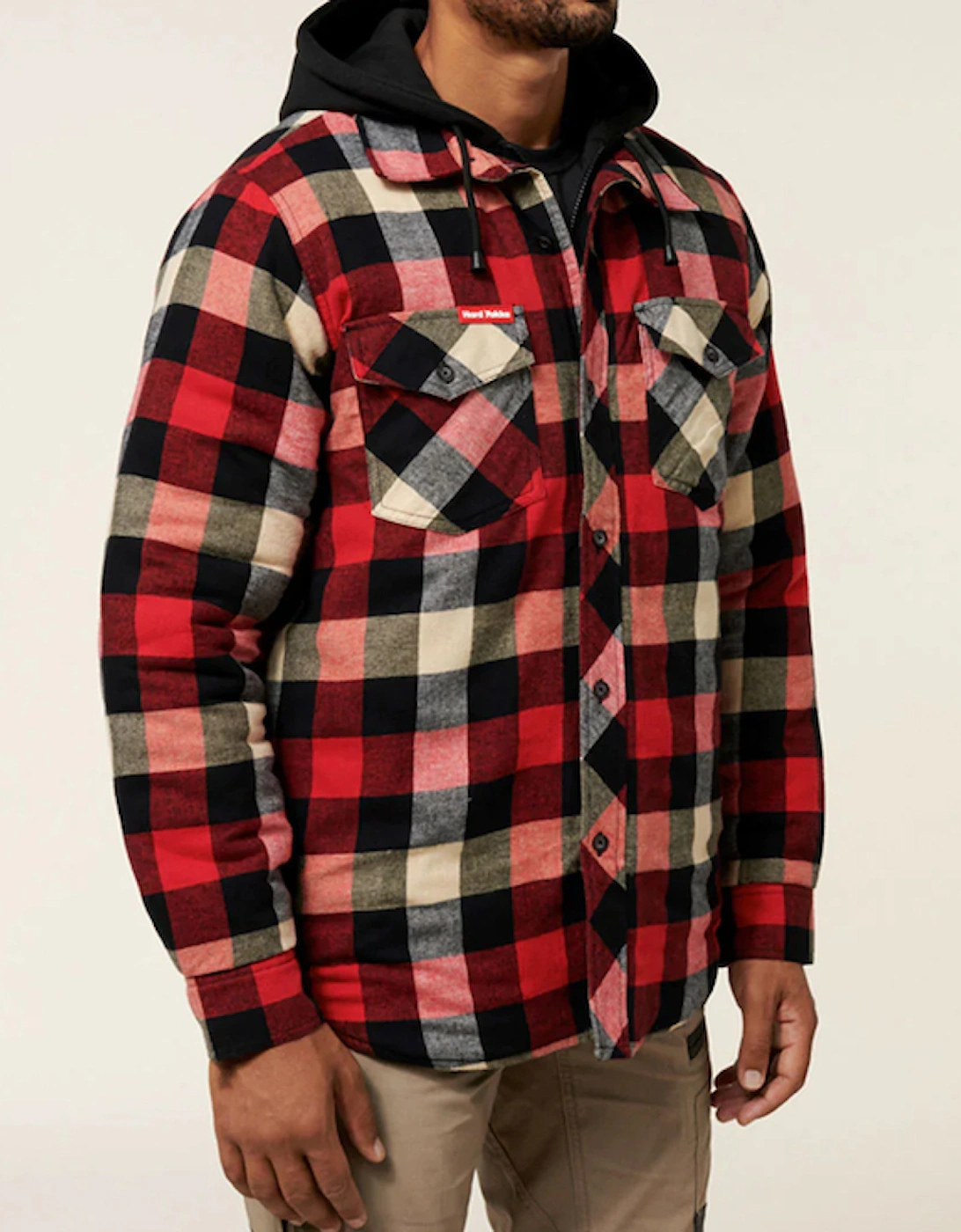 Men's Quilted Flannel Shirt Red