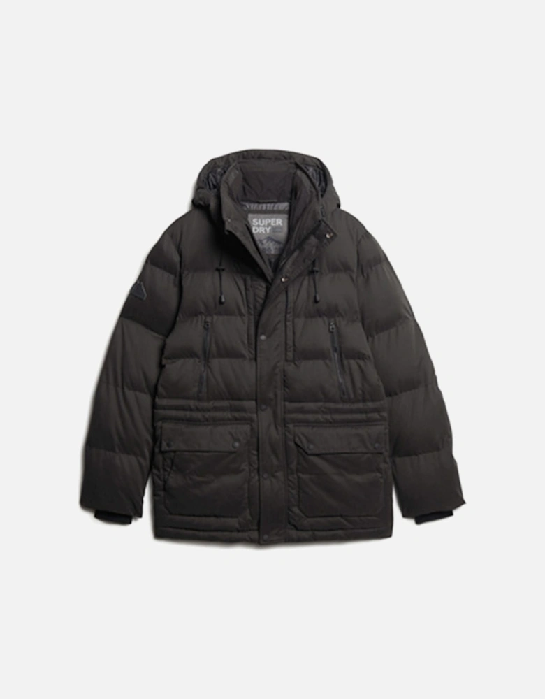 Men's Microfibre Hooded Parka Noir