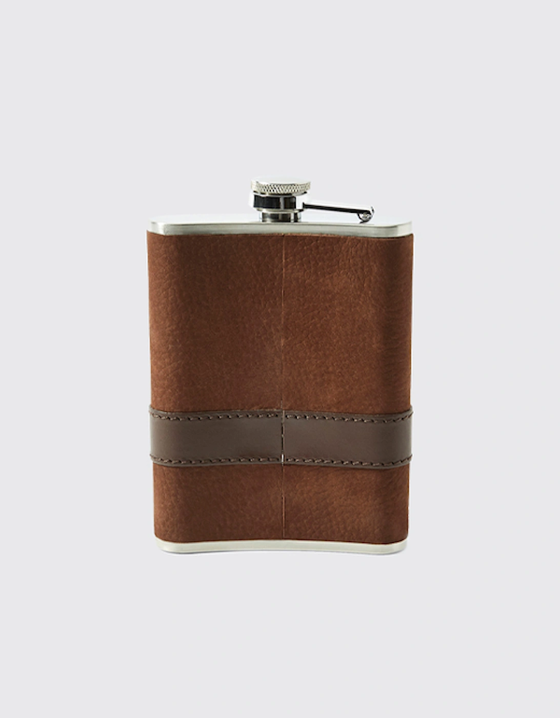 Rugby Hipflask Walnut