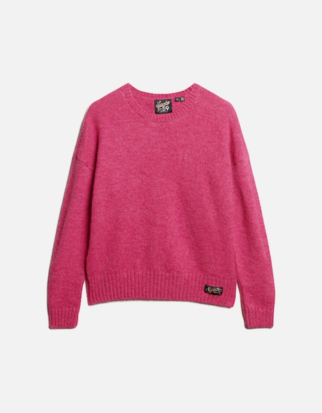 Women's Essential Crew Neck Jumper Dusty Raspberry